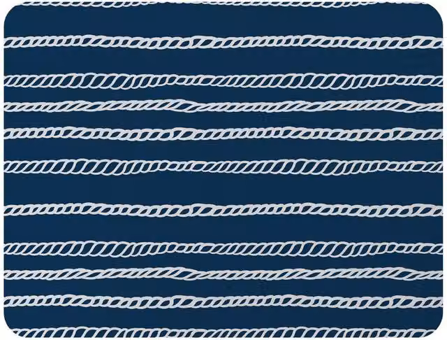 Benjamin Tate Design White and Blue Striped Fleece Rope Blanket, W/D/H: 120 x 150 cm – 2