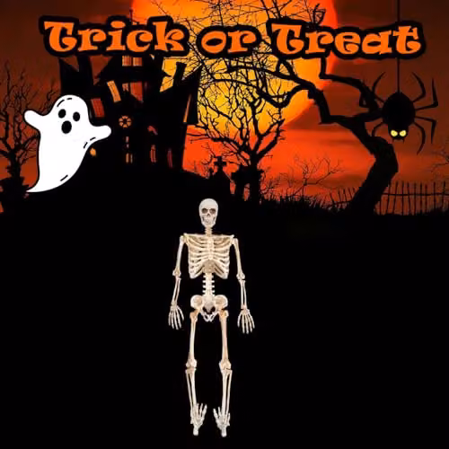 VFM e-Store Halloween Skeleton Decoration with LED Eyes in White – 5