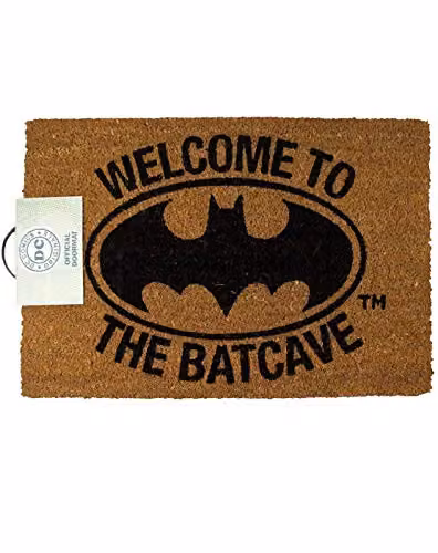 Vanilla Underground DC Comics Batman Coir Door Mat, Brown and Black, W/D/H: 60 x 40 x 1 cm – 1