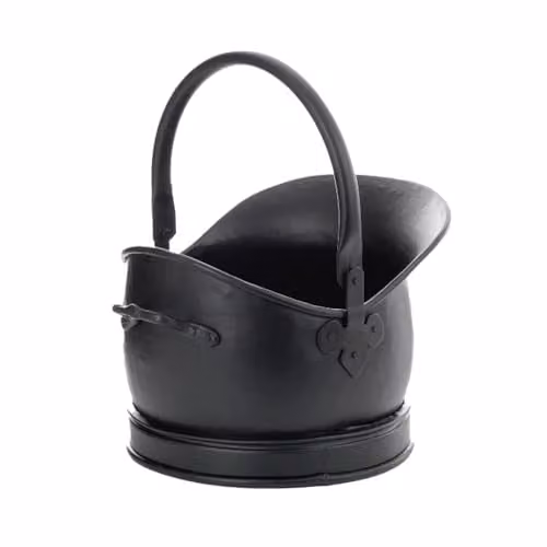 Leecroft Cromwell Metal Bucket Planter in Black