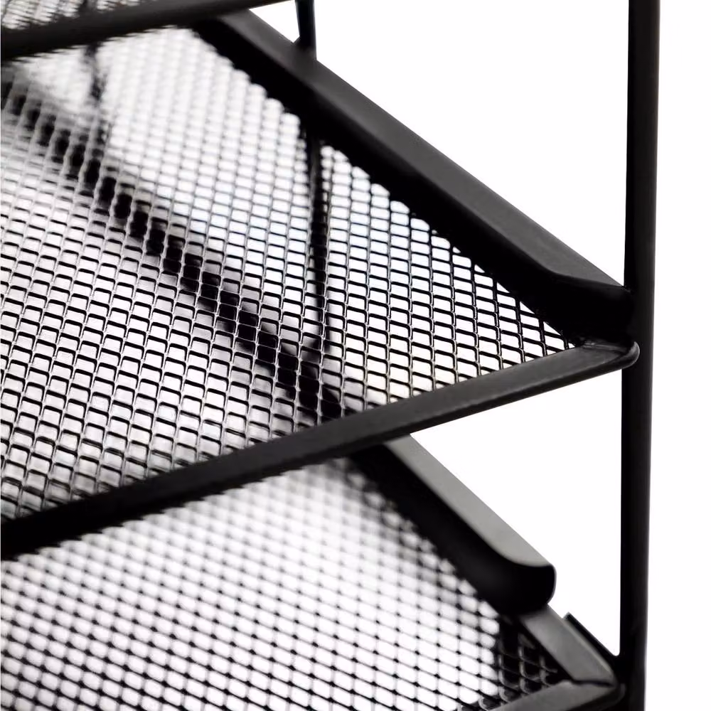 VOGREX 5-Tier Mesh Metal Desktop Office Organizer and Pen Storage in Black – 3