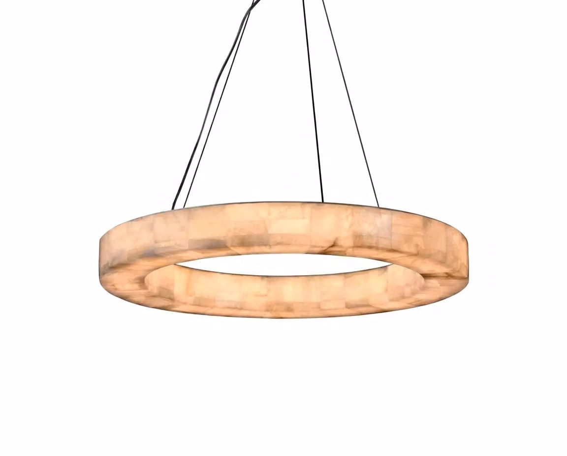 Araco Lumière Radiant Odessa Crystal LED Pendant Light in Gold, Bronze, Chrome, Black, Beige or White