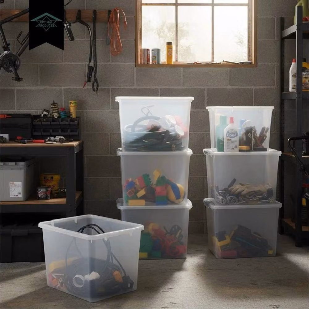 SPETLEK Large Transparent Plastic Storage Box with Lid – 4