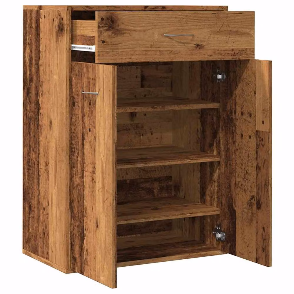Berkfield Home Rustic Shoe Cabinet in Brown, W/D/H: 60 x 35 x 84 cm – 5
