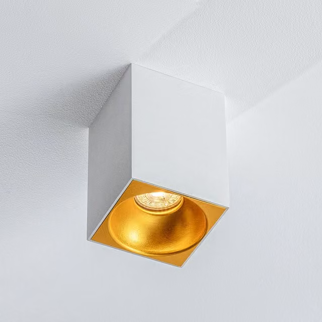 CGC Sandra Modern Square Single Surface Mounted Spotlight in White