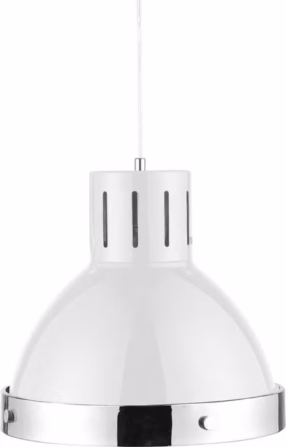 Orsina Bell Shaped Pendant Light by Interiors by Premier in White and Chrome