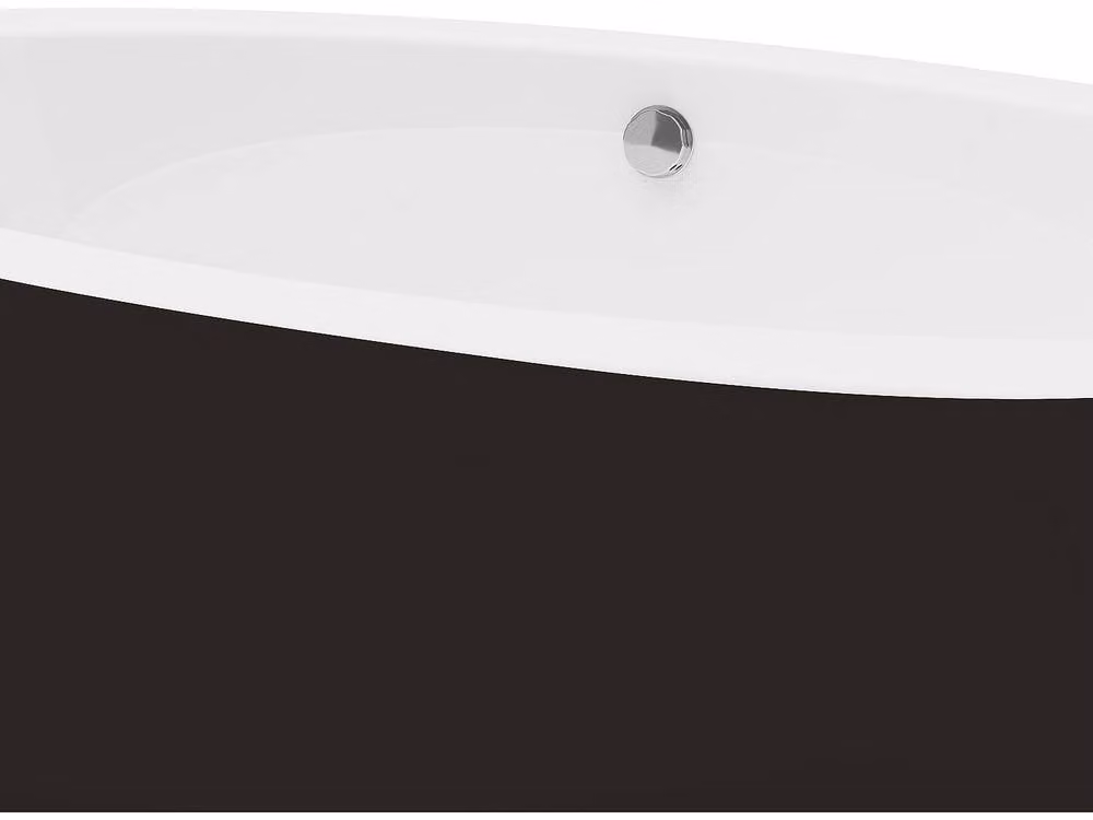 Marmati Oval Freestanding Acrylic Bathtub with Apron, Black, W/D/H: 185 x 90 x 58 cm – 4