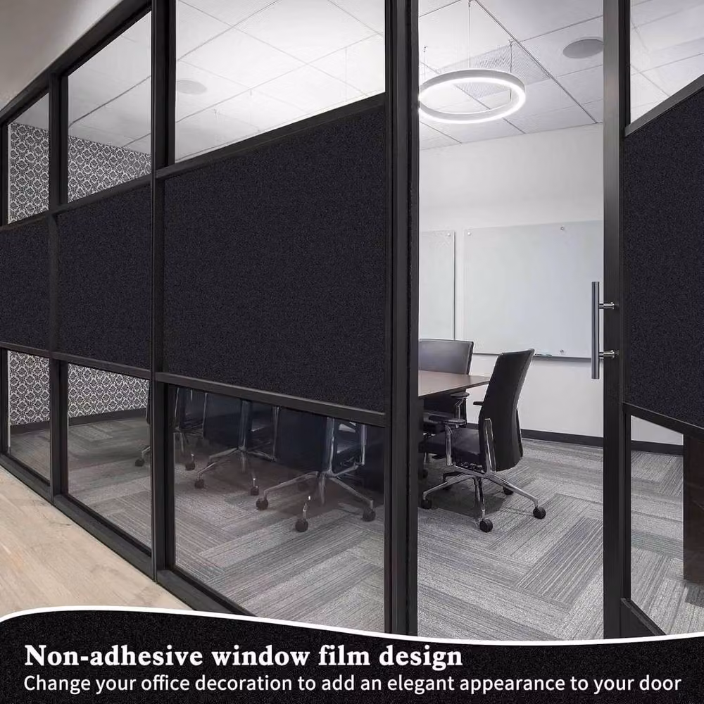 NESTLUNE Blackout Window Film for Privacy and Light Blocking, Black, W: 100 cm, H: 200 cm – 3