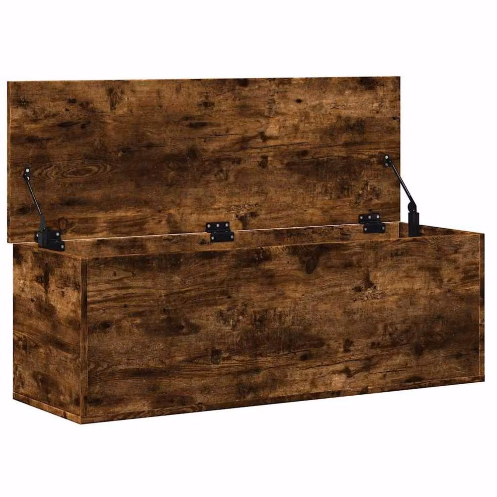 Berkfield Home Storage Box in Smoked Oak Brown, W/D/H: 102 x 35 x 35 cm – 5