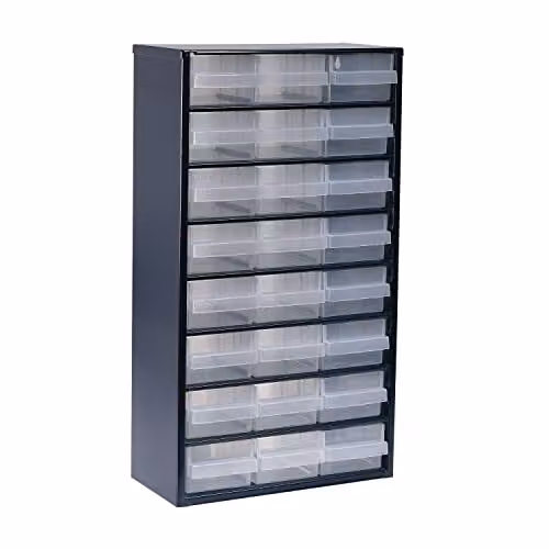 Raaco RAA137409 Metal Parts Storage in Blue and Transparent