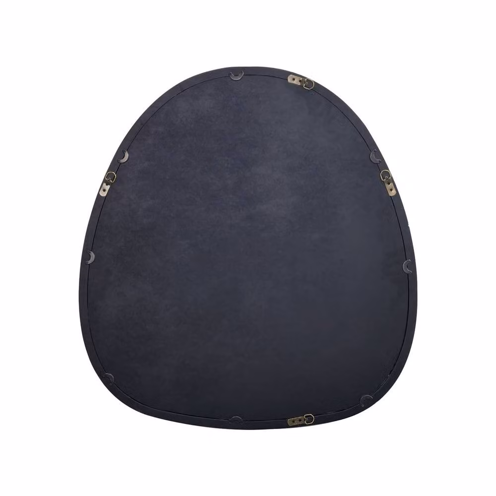Sweekeek Oval Wooden Wall Mirror in Dark Brown, 75 cm – 3