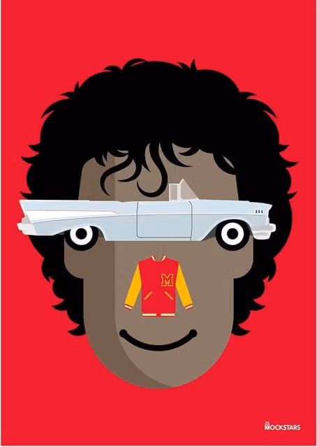 Mockstars Thriller M Multicolour Art Print, A4 Paper Poster