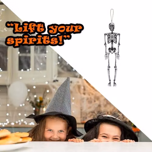 VFM e-Store Silver Hanging Skeleton Halloween Party Decoration, Height: 60 cm – 7