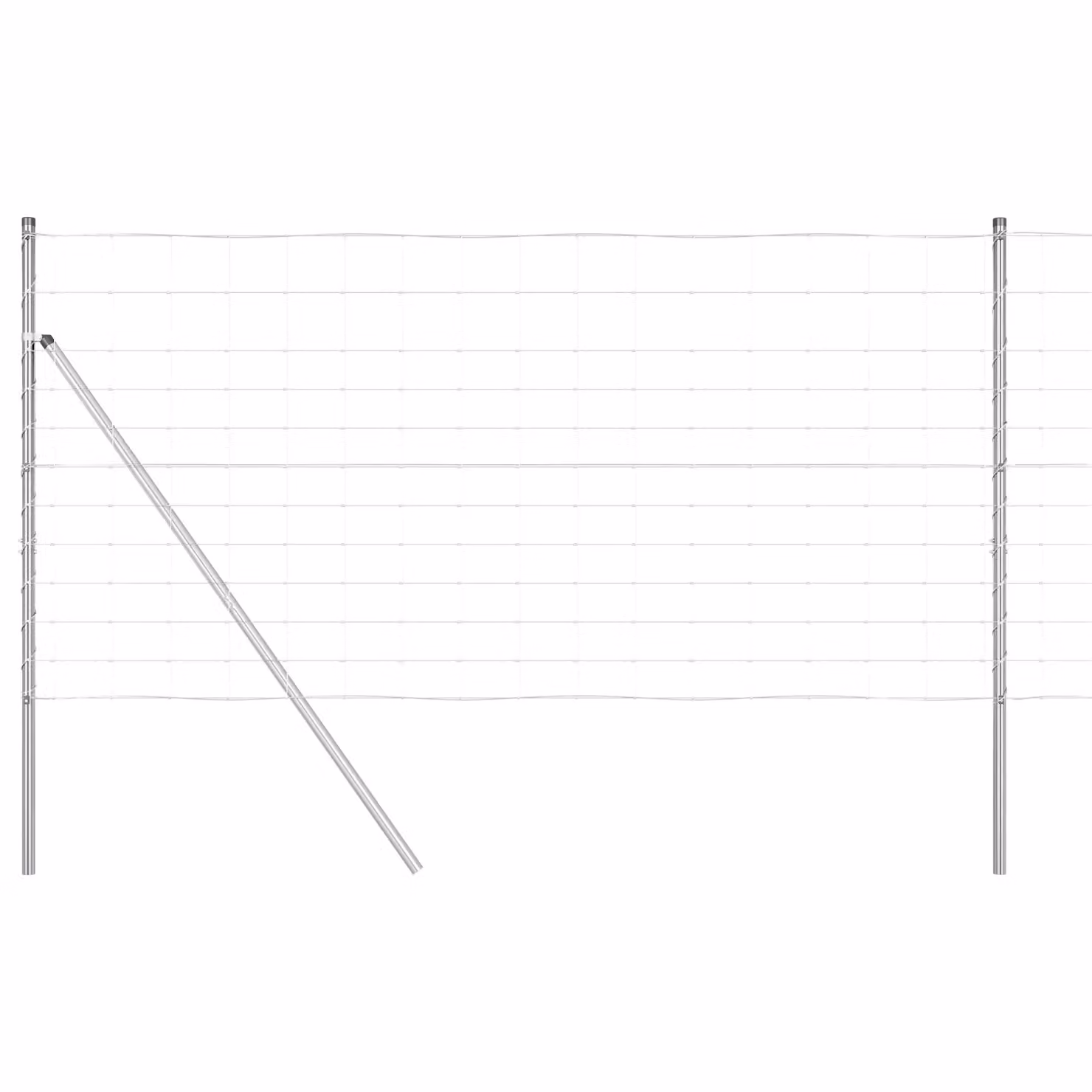 Berkfield Home Field Fence Galvanised Steel in Silver, H: 120 cm, L: 25 m – 2