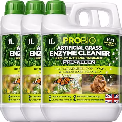 ProKleen ProBio Artificial Grass Cleaner Probiotic Based Deodoriser and Odour Eliminator, 3L, Clear – 4