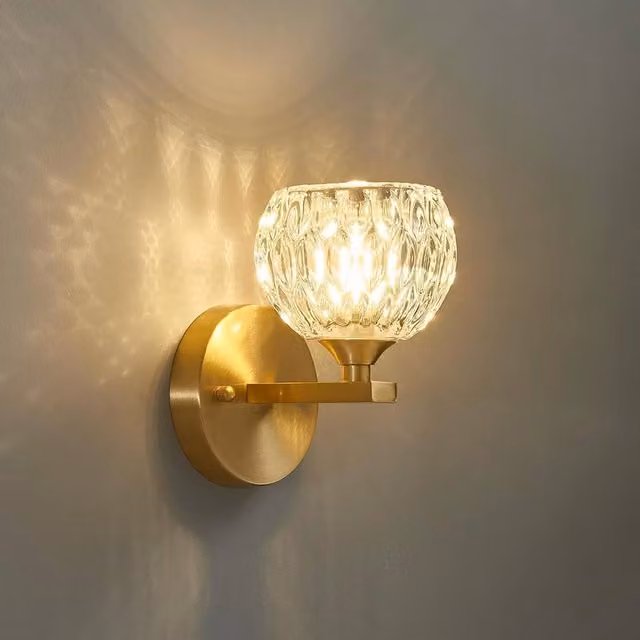 COMELY Vintage Gold Crystal Indoor Wall Lights with G9 Bulbs – 1