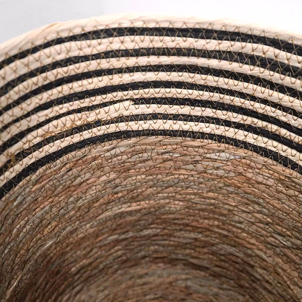 Voltico Striped Woven Seagrass Storage Basket with Handles, Brown, W: 30 cm, D: 25 cm – 3