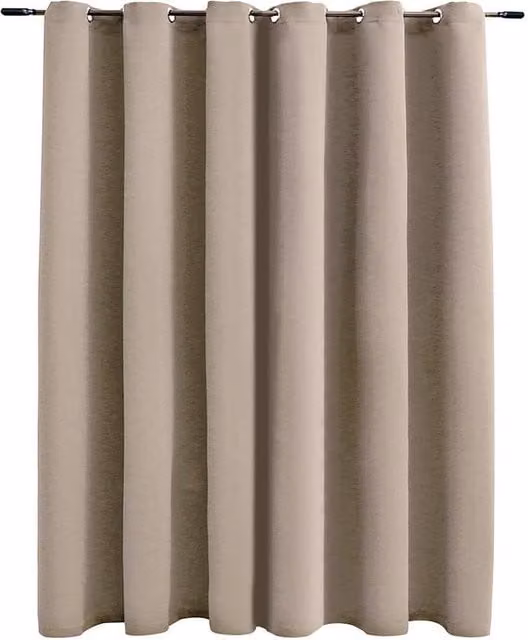 Berkfield Home Beige Blackout Curtain with Eyelets W: 290 cm, H: 245 cm