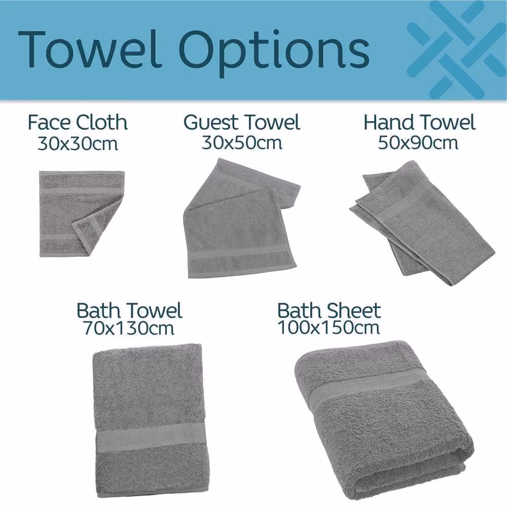 Duncan Stewart Personalised Luxury Fluffy Cotton Terry Hand Towel in Silver – 2