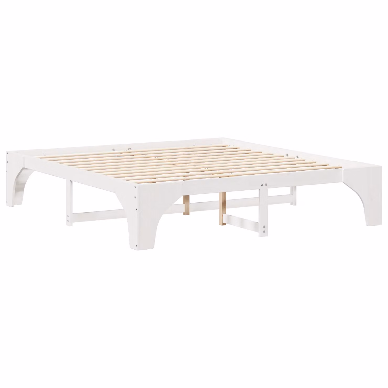 Berkfield Home Floor Bed Frame with Lift Up Storage in White Solid Pine Wood W/D/H: 180 x 200 cm – 2
