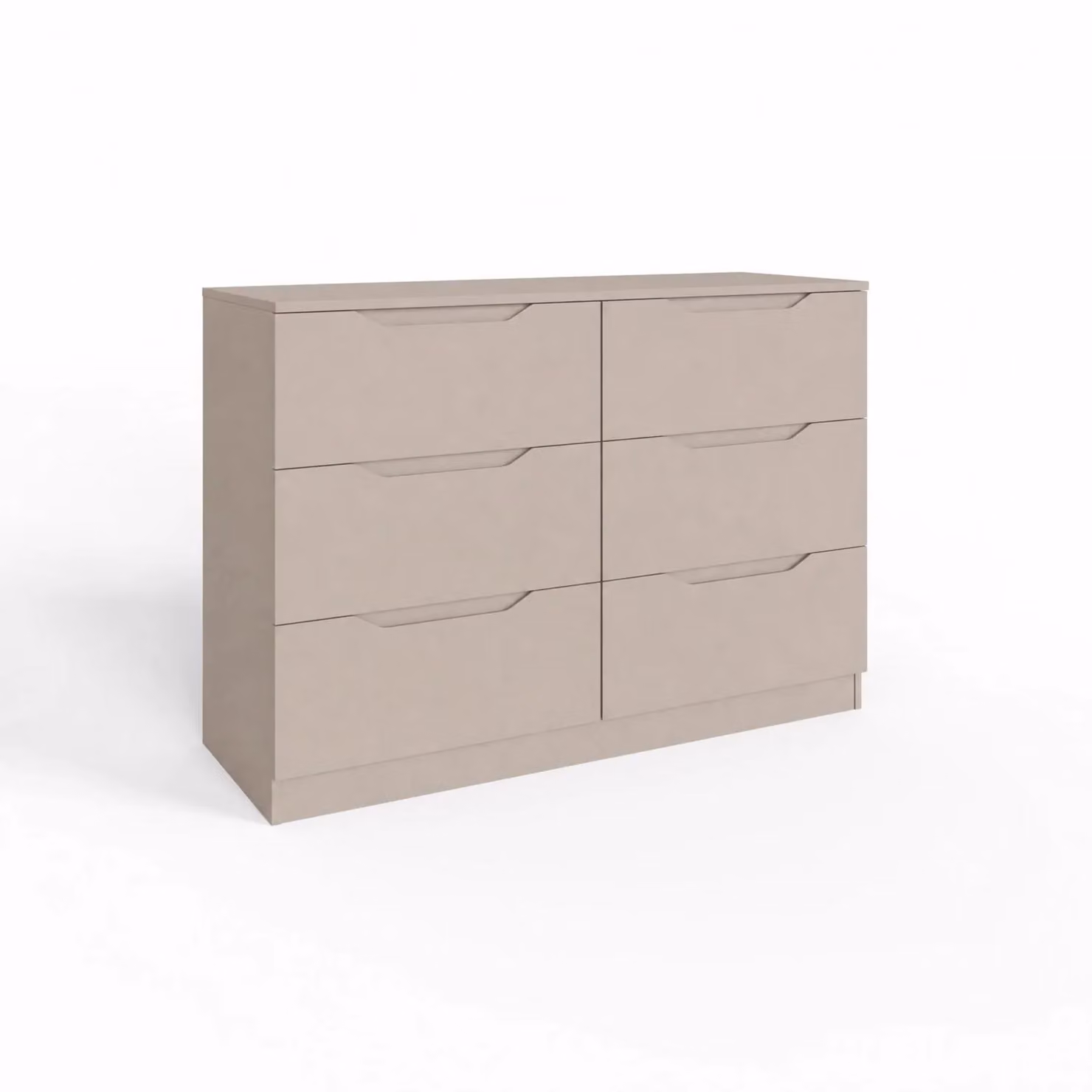 FWStyle Luno 6 Drawer Chest of Drawers in Beige – 2