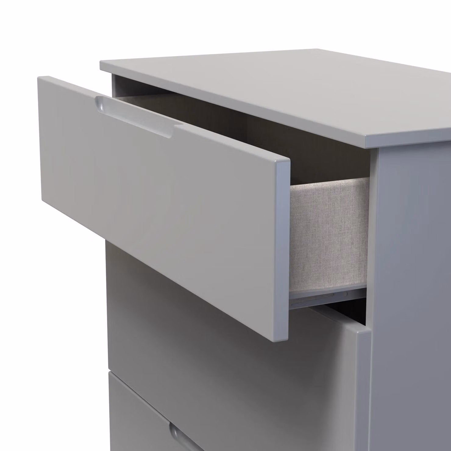 2 U Lucca Ready Assembled 3 Drawer Deep Chest in Dark Grey – 3
