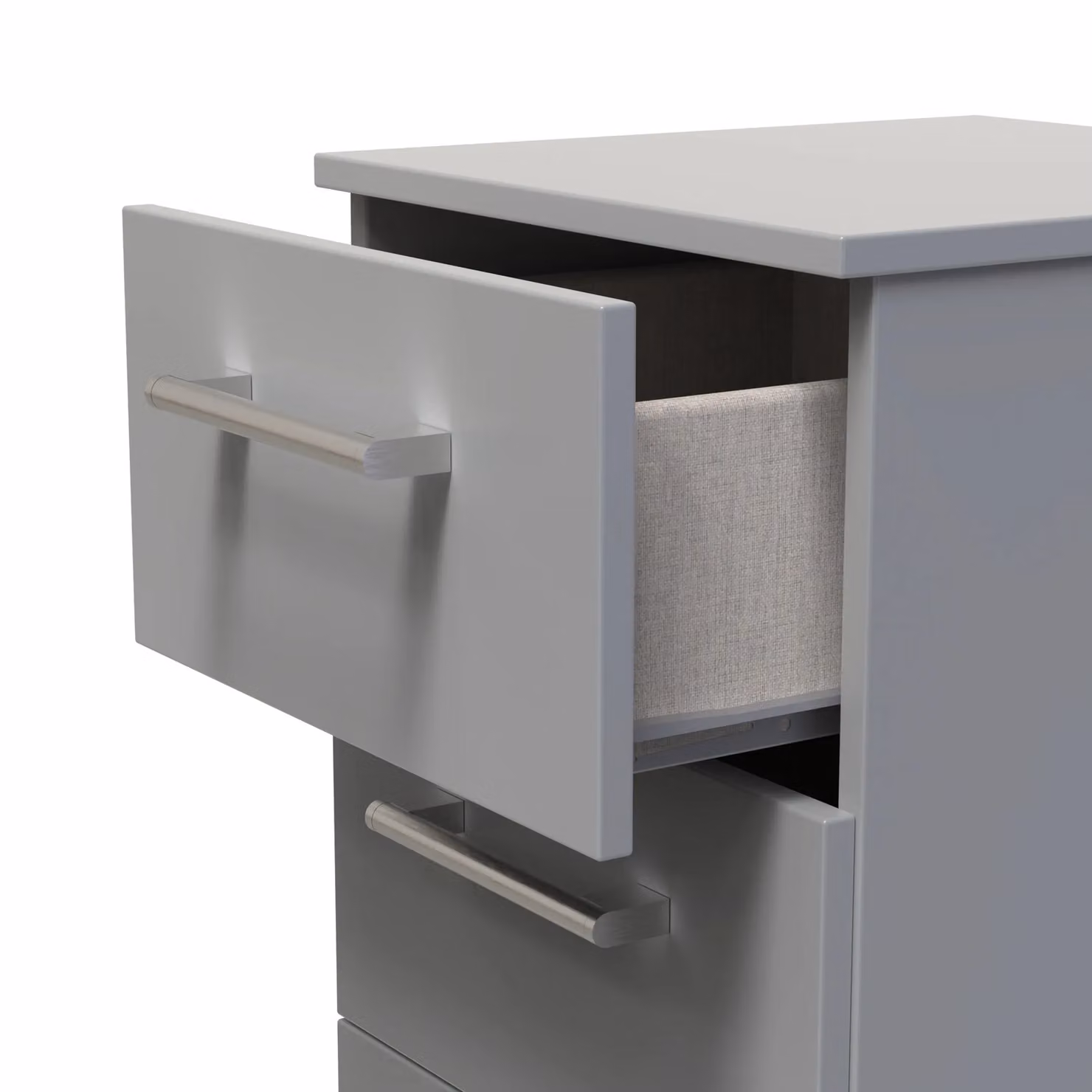 Ready Assembled 2 U Cornwall 3 Drawer Bedside Cabinet in Dark Grey – 3