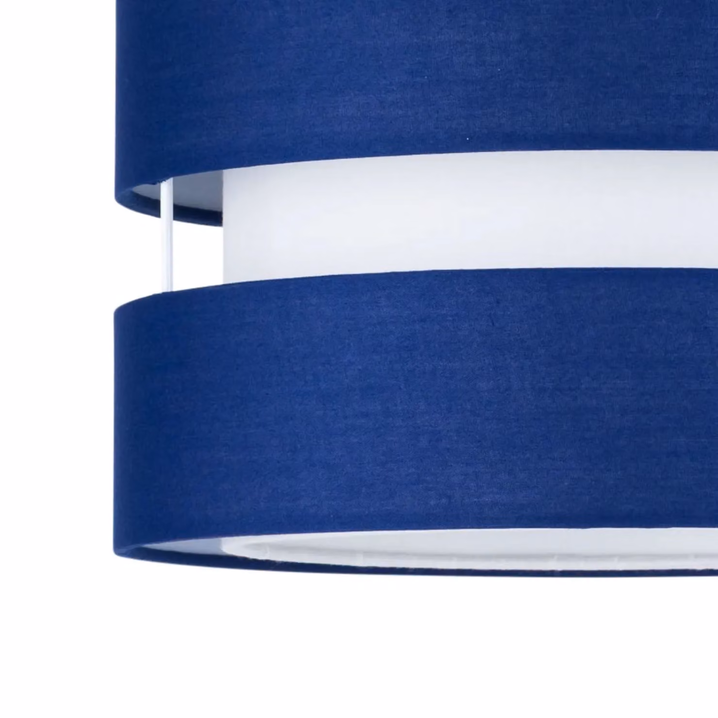 First Choice Lighting Benni Blue Fabric Round Easy Fit Pendant Shade, Diameter: 26 cm – 3