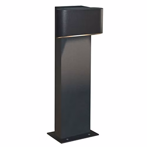 Netlighting Diago LED Outdoor Bollard Light in Urban Grey with Aluminium and Glass Construction, IP65 Rated