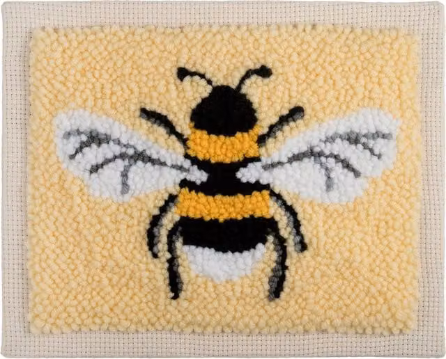 Trimits Bee Punch Needle Frame Kit in Yellow