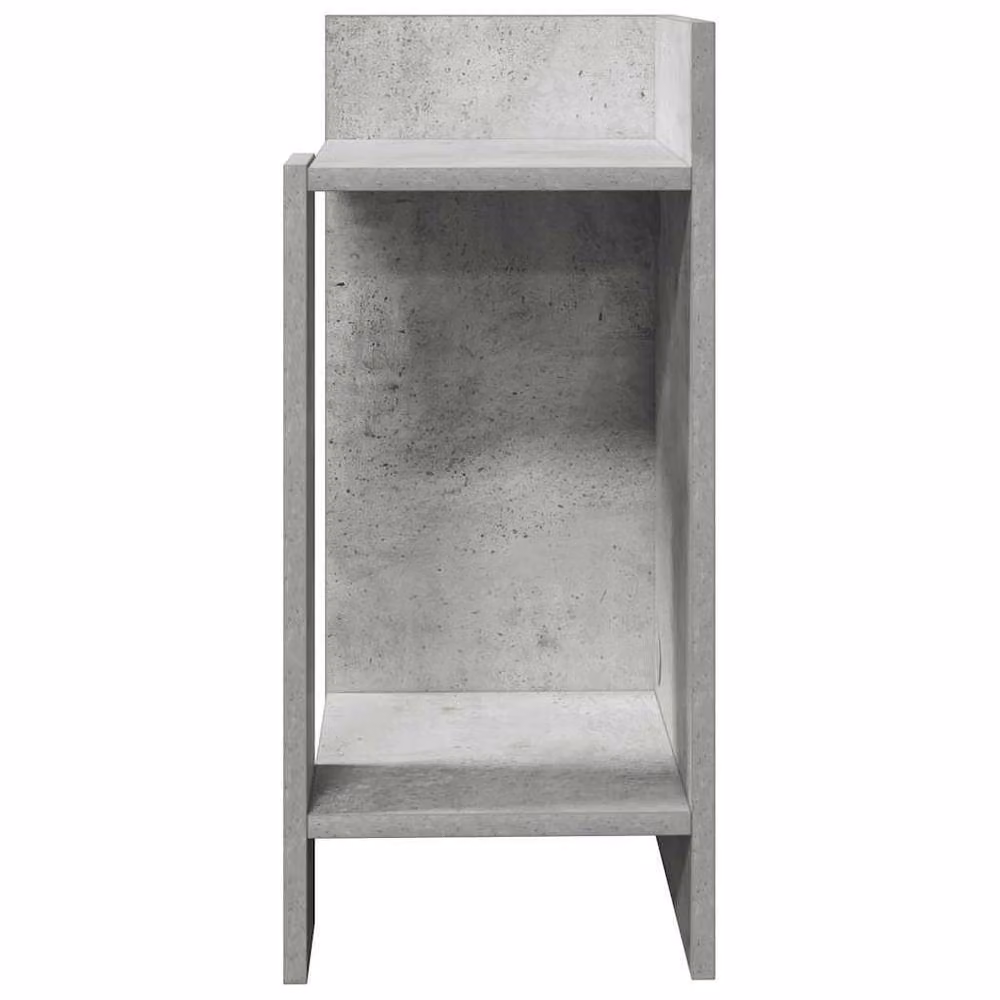 Berkfield Home Set of 2 Side Tables with Shelf, Concrete Grey, W/D/H: 25.5 x 27 x 60 cm – 2
