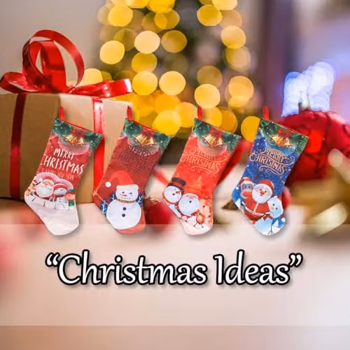 VFM e-Store Christmas Stocking in Assorted Multicolour Designs, H 43.2 cm x W 22.8 cm – 5
