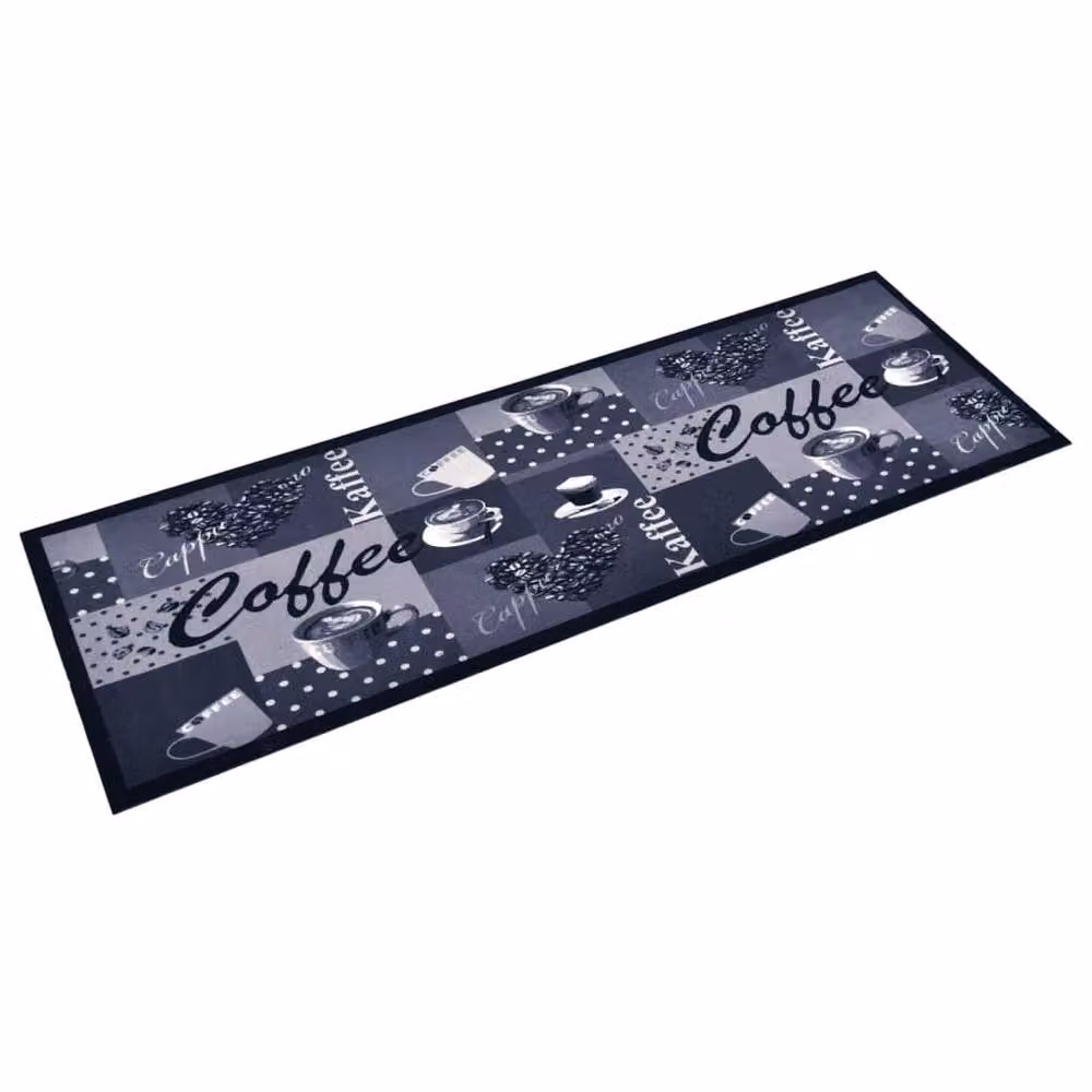 Berkfield Home Washable Kitchen Carpet in Blue and Multicolour, W/D/H: 60 x 180 cm – 2