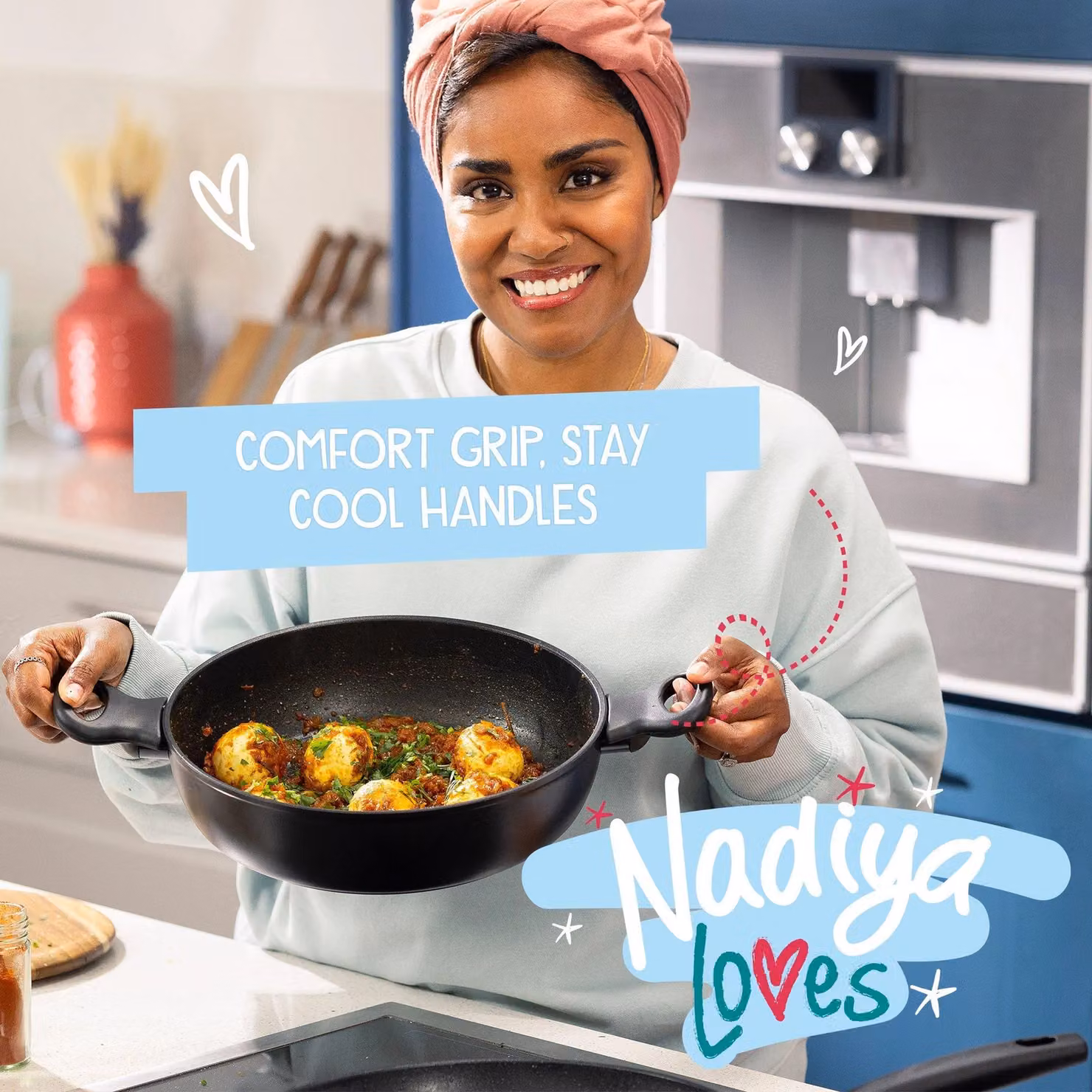 Prestige Nadiya Hussain Stackable Non Stick Cookware Set of 4 in Black and Gold – 5