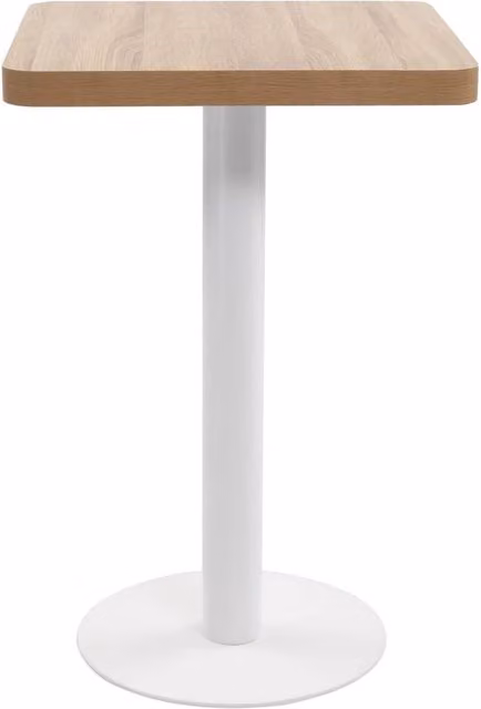 Berkfield Home Bistro Table in Light Brown, W/D: 50 x 50 cm – 1