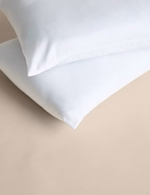 M&S Simply Soft White Polyester Pillows, 2 Pack