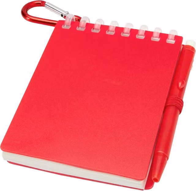 Floso Lig Mini Notebook with Pen, Red