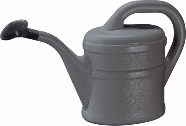 Green Wash Modern Manual Indoor Watering Can in Anthracite Grey and Black with Rose Detail