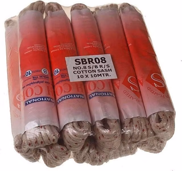 Universal Textiles Braided Polished Red Spot Sash Cord No 8, 6mm x 10m – 1