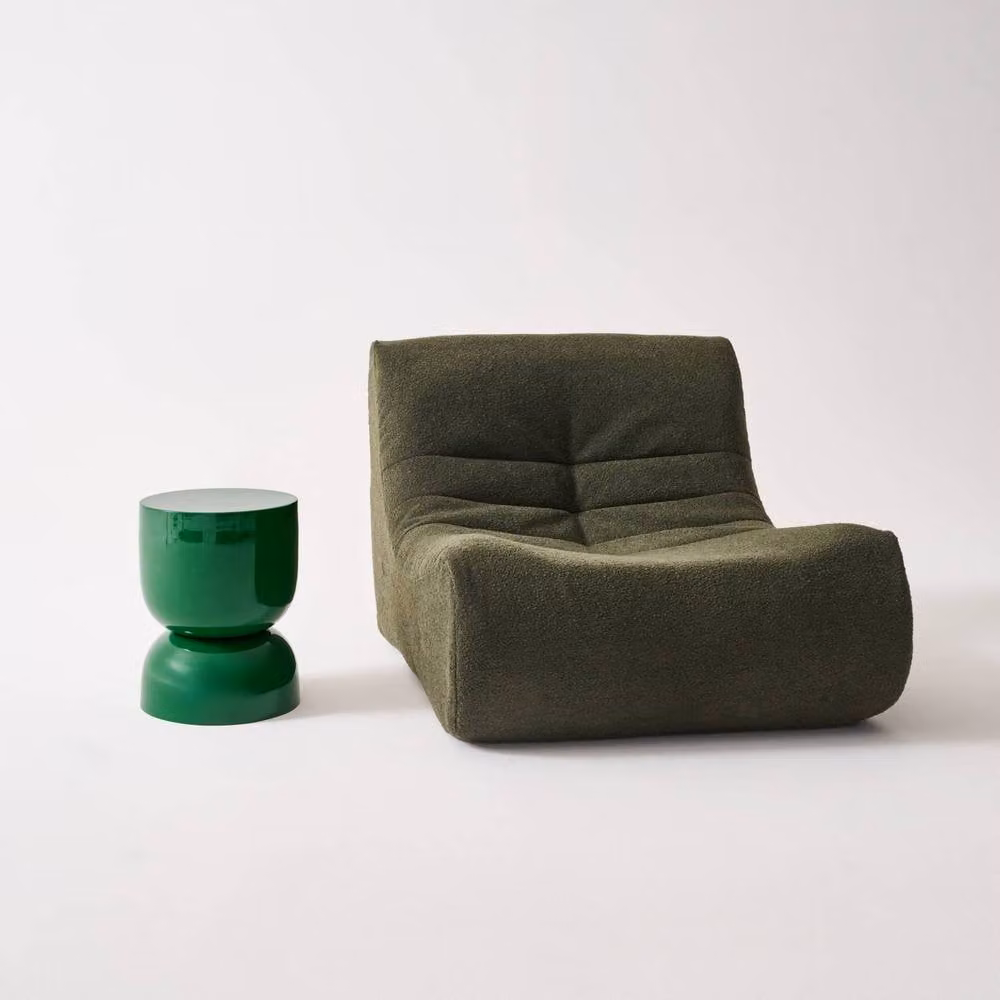 sweeek Round Metal Coffee Table, Side Table or Bedside Table with Glossy Finish in Dark Green, W/D/H: 42 x 42 x 75 cm – 2