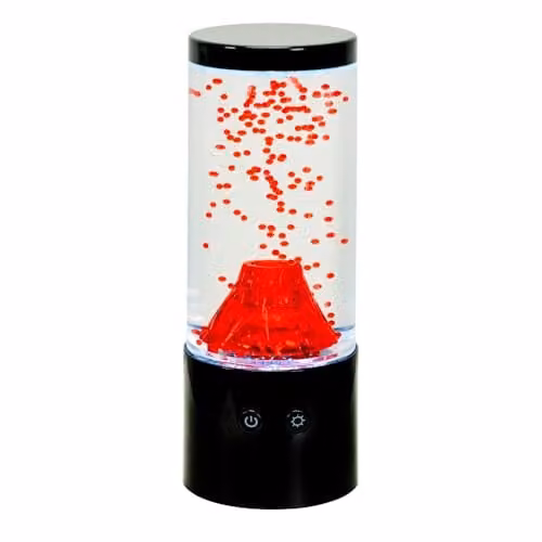 ValueLights Villy Volcano RGB LED Table Lamp in Black and Multicolour – 1