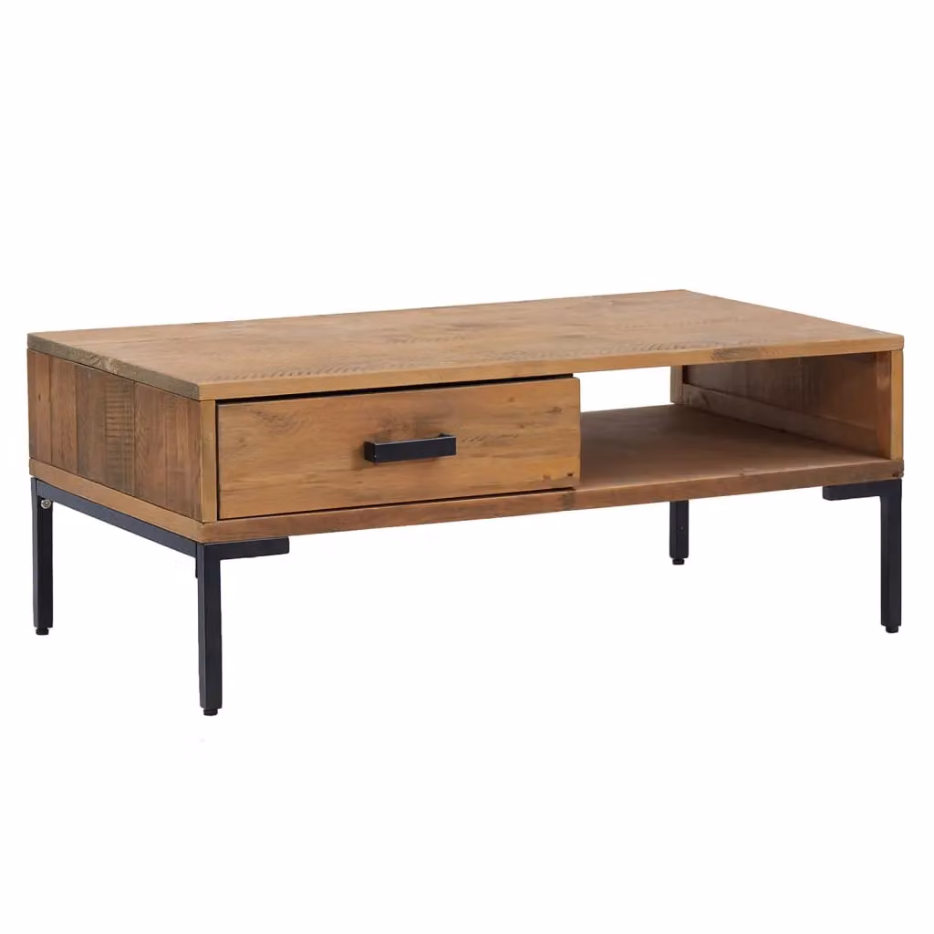 Berkfield Home Brown Solid Pinewood Coffee Table, W: 90 cm, D: 50 cm, H: 35 cm – 2