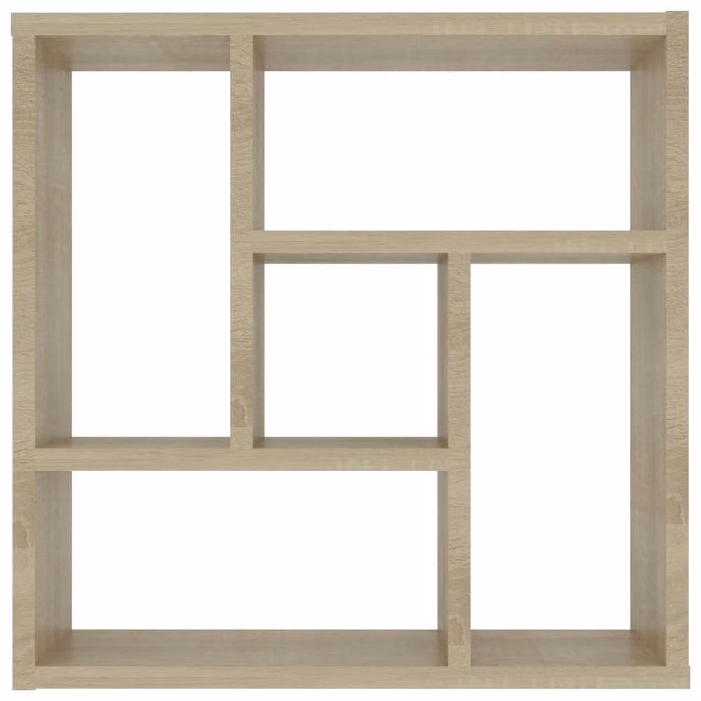 Berkfield Home Wall Shelf in Sonoma Oak, W/D/H: 45.1 x 16 x 45.1 cm – 2