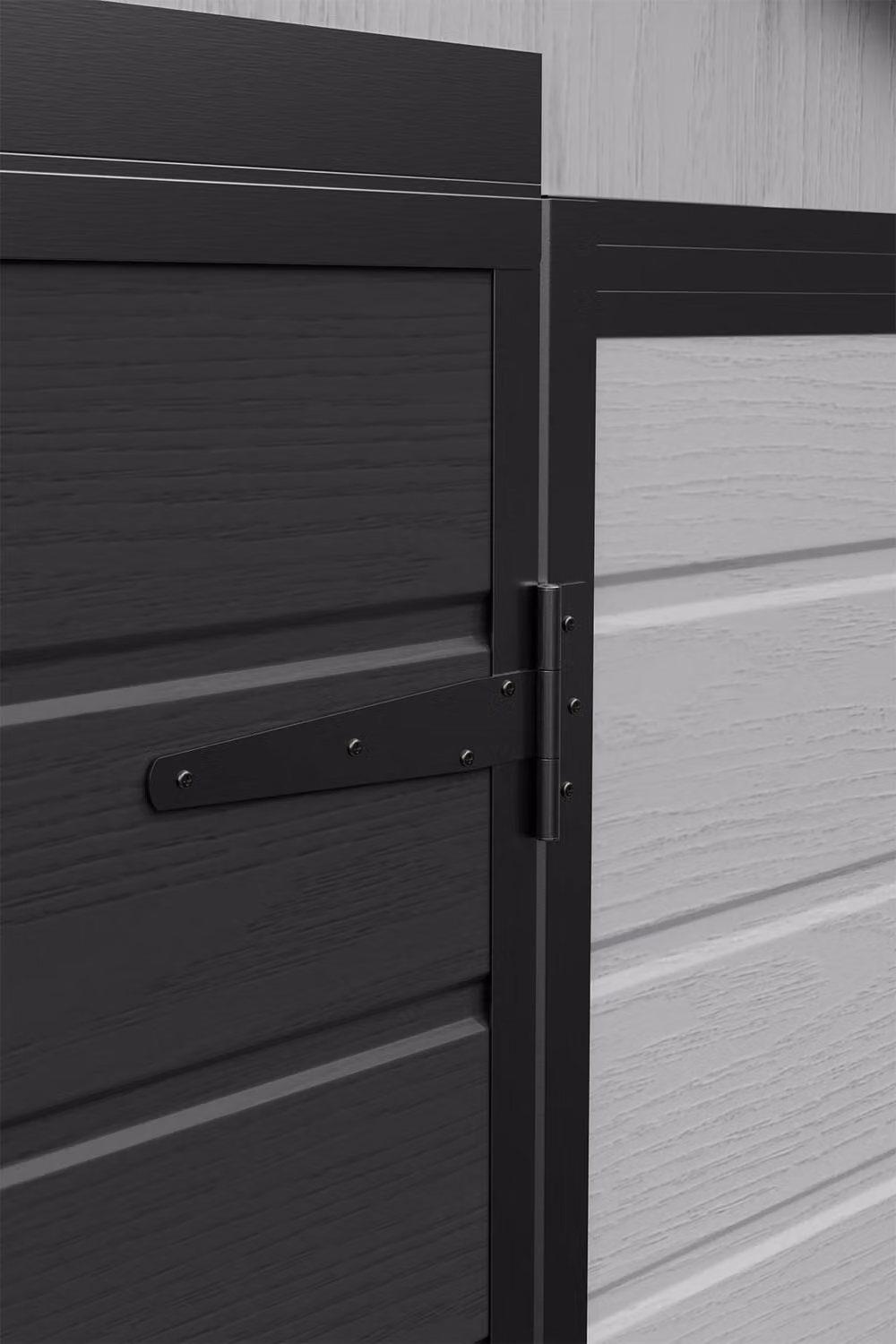 Living and Home Grey Plastic Outdoor Garden Storage Shed with Floor and Window – 5