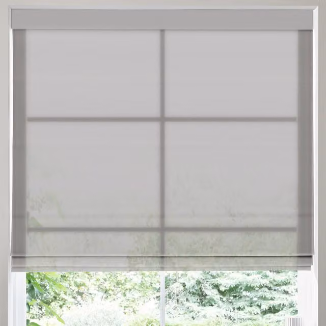 Terrys Felicity Sheer Voile Made to Measure Roman Blind in Grey