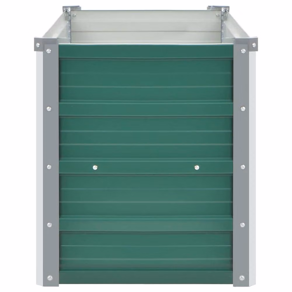 Berkfield Home Garden Galvanised Steel Raised Bed in Green, W/D/H: 100 x 40 x 45 cm – 3