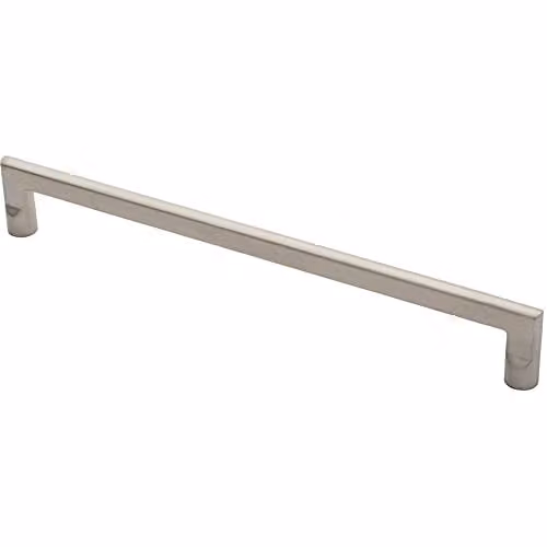 Loops Flat D Bar Door Pull Handle in Brushed Silver Stainless Steel, W: 47.5 cm, H: 47.5 cm, D: 1.5 cm
