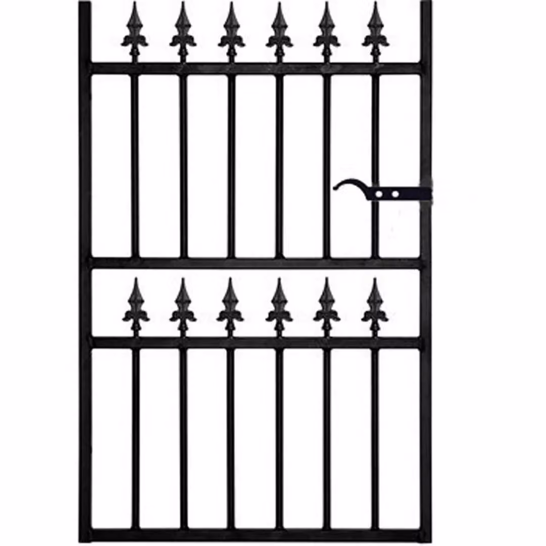 Burbage Iron Craft Corfe Premium Range Spear Top Single Gate in Black, W: 99.1 cm, H: 116.8 cm – 2