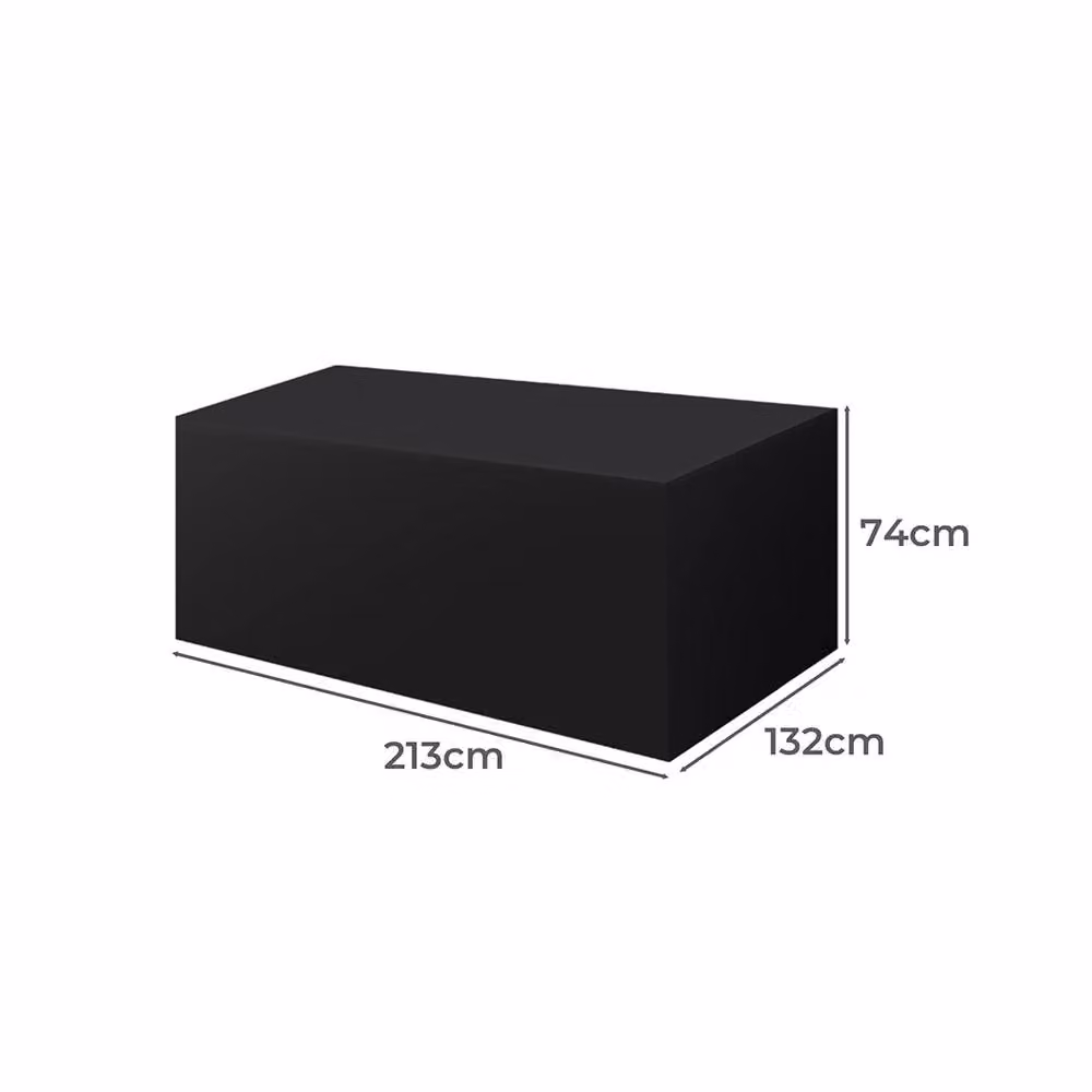 Marlow Waterproof Outdoor Furniture Cover with UV Protection in Black and Silver, 213 cm – 4
