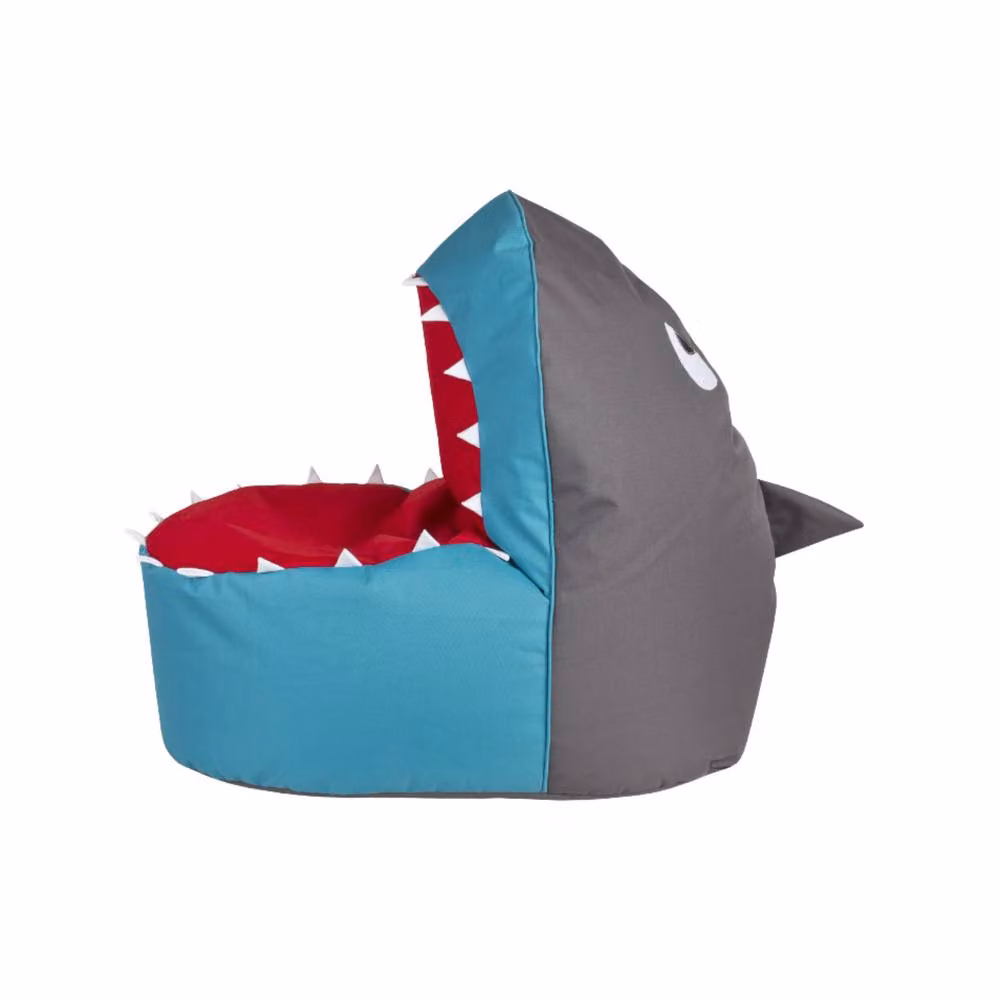 Kaikoo Kids Shark Beanbag in Grey – 2